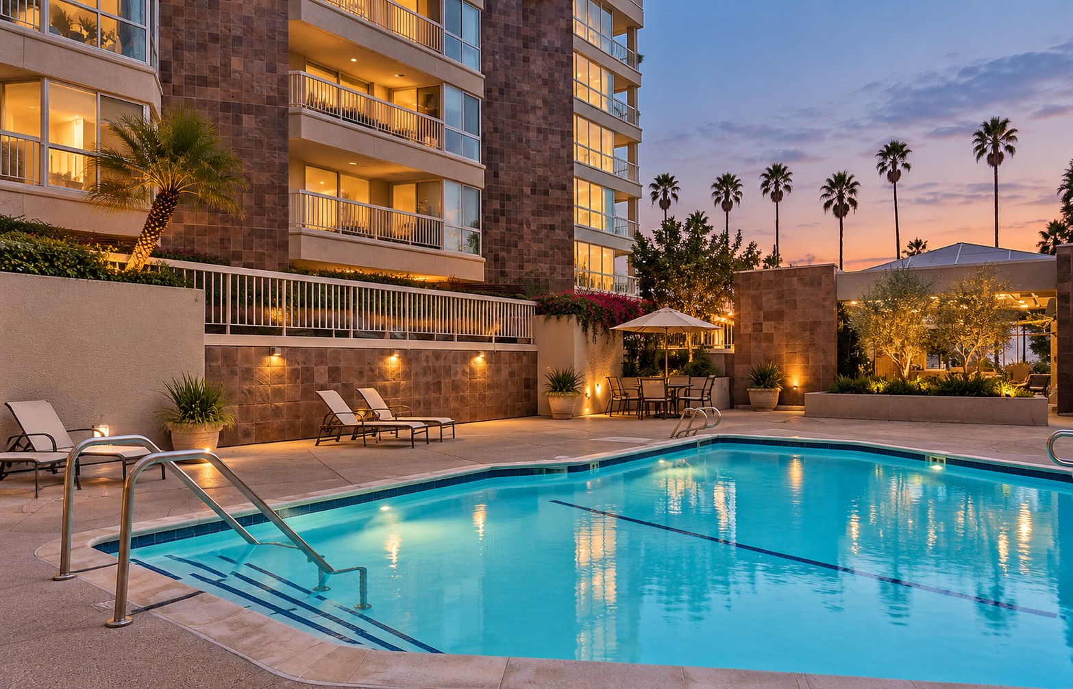 515 Ocean Avenue: the Park Plaza pool, digitally altered