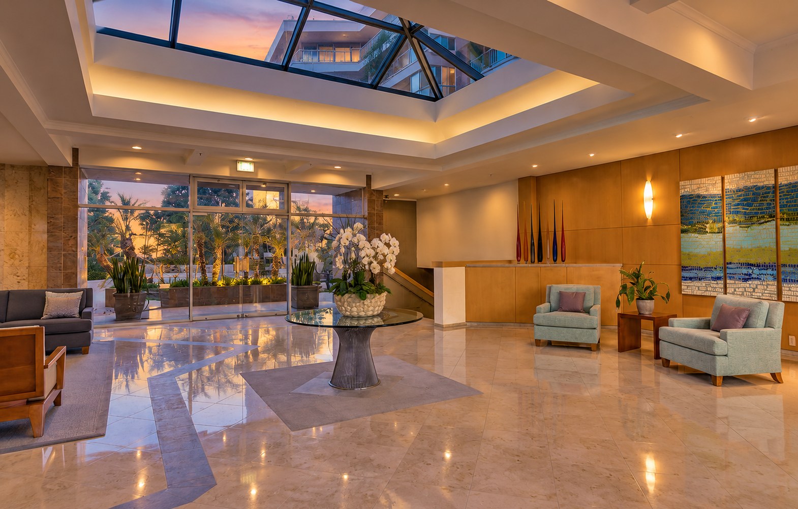 515 Ocean Avenue: the Park Plaza lobby, digitally altered